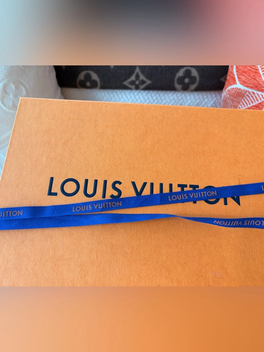 Louis Vuitton Bright Orange Logo Gift Boxes Trio